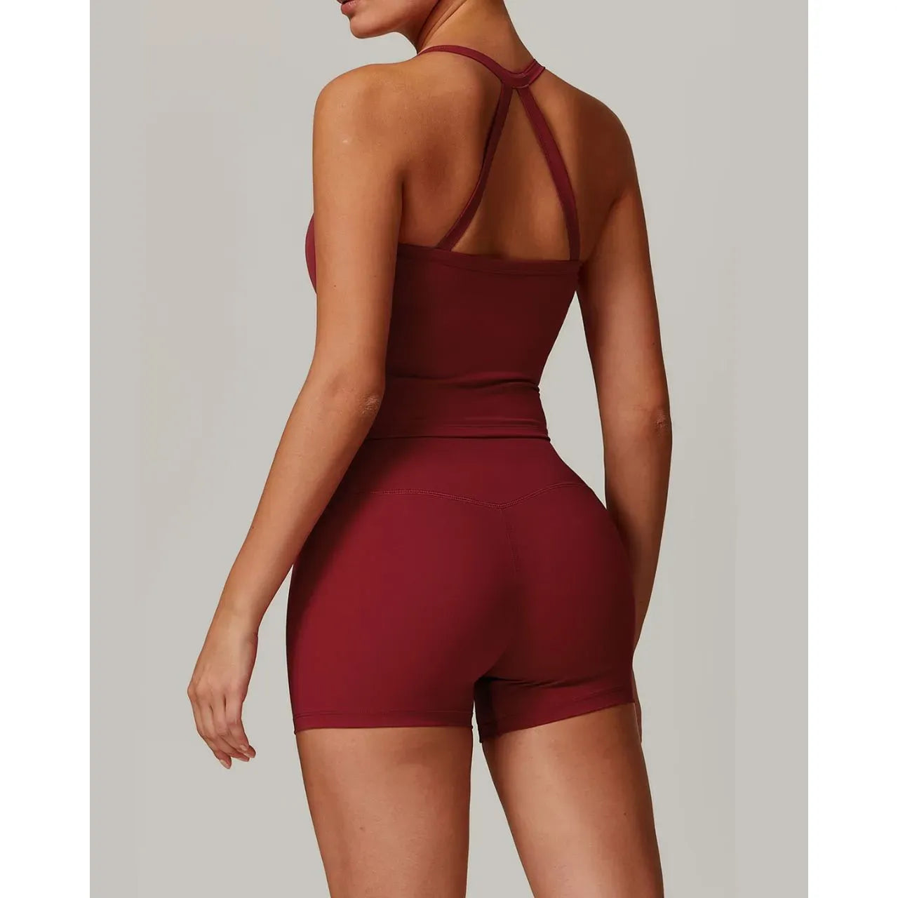 Athens Crop Vest Shorts 2-Piece Set