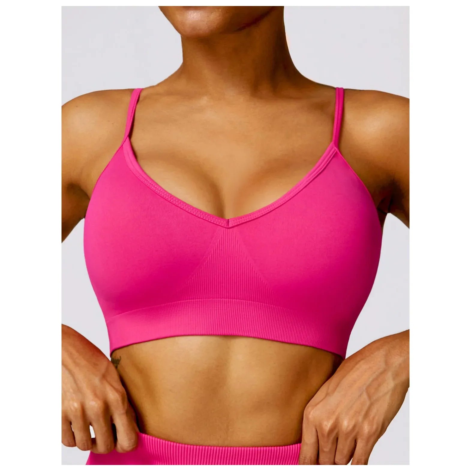 Neon Sports Bra Flaired Leggings 2-Piece Set