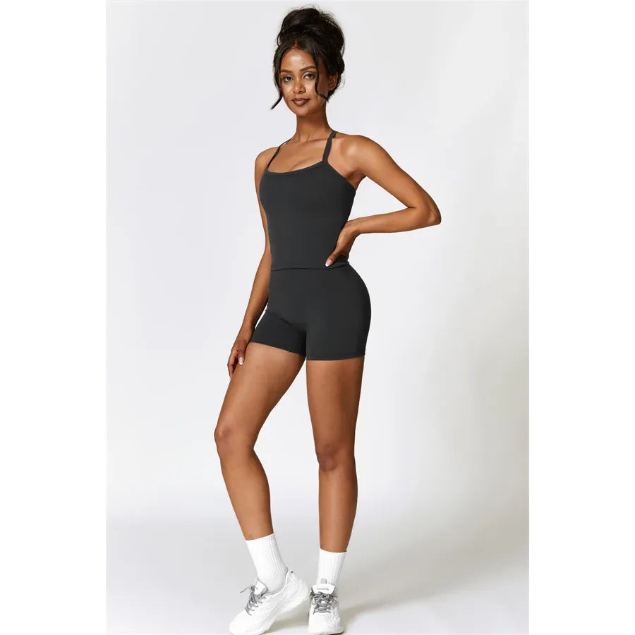 Athens Crop Vest Shorts 2-Piece Set