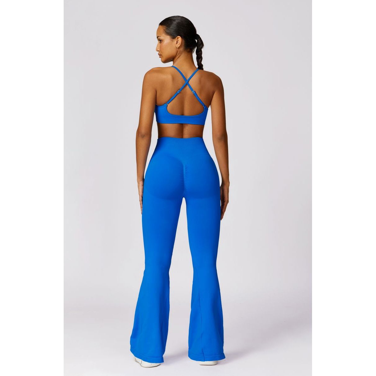 Neon Sports Bra Flaired Leggings 2-Piece Set