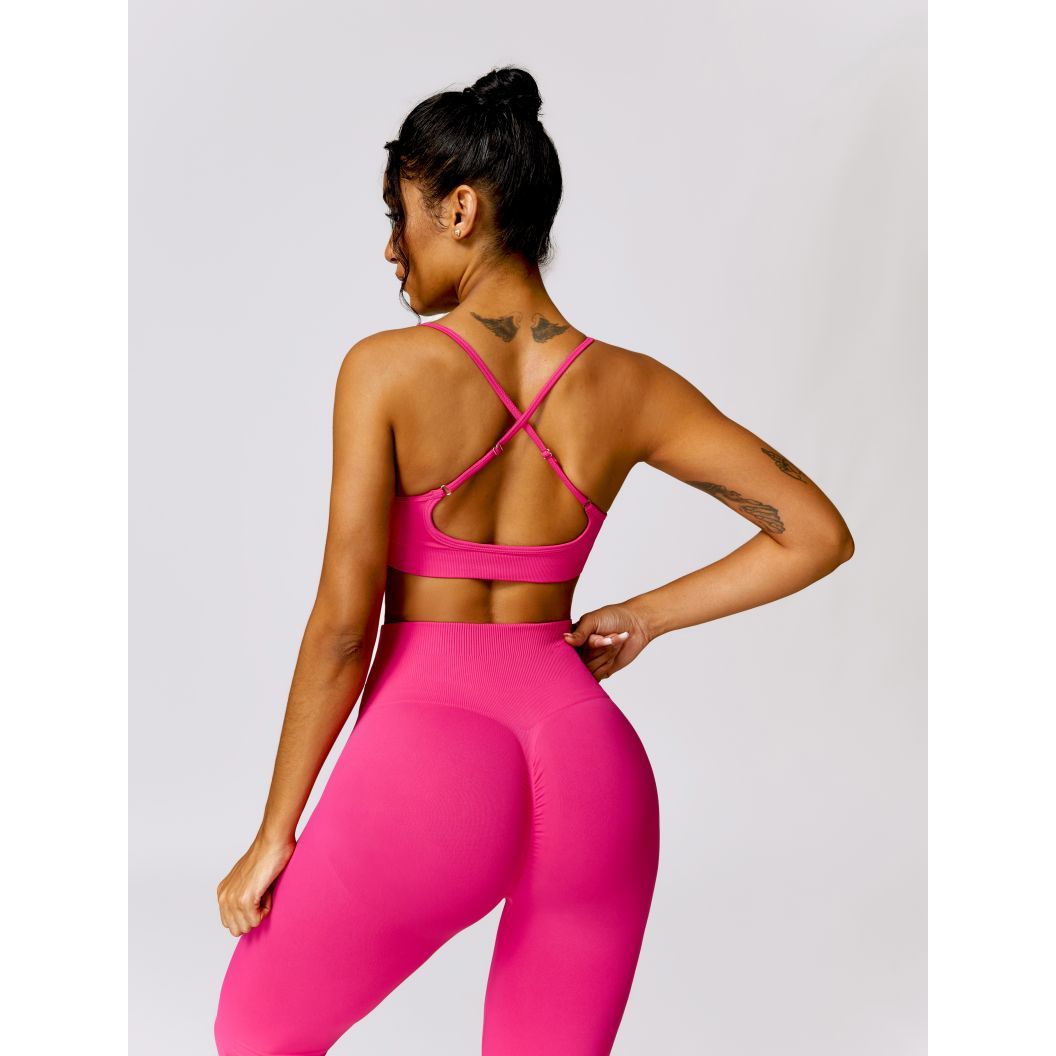 Neon Sports Bra Flaired Leggings 2-Piece Set