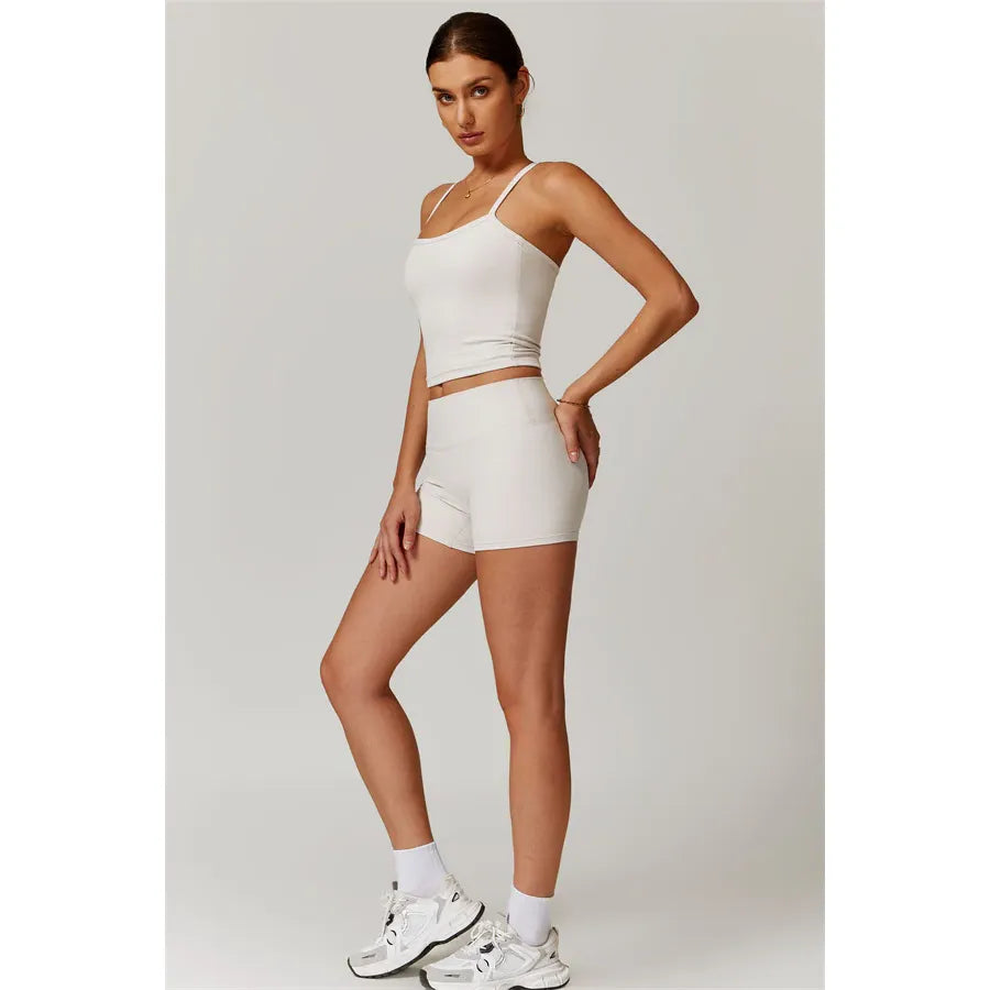 Athens Crop Vest Shorts 2-Piece Set