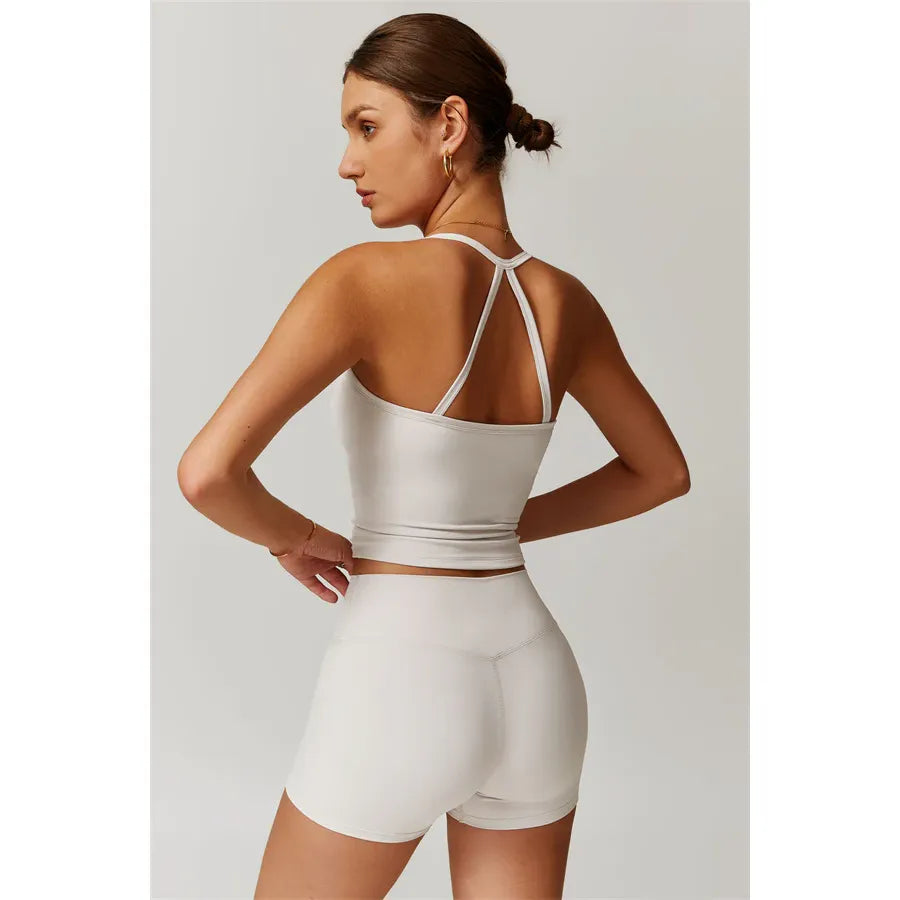 Athens Crop Vest Shorts 2-Piece Set