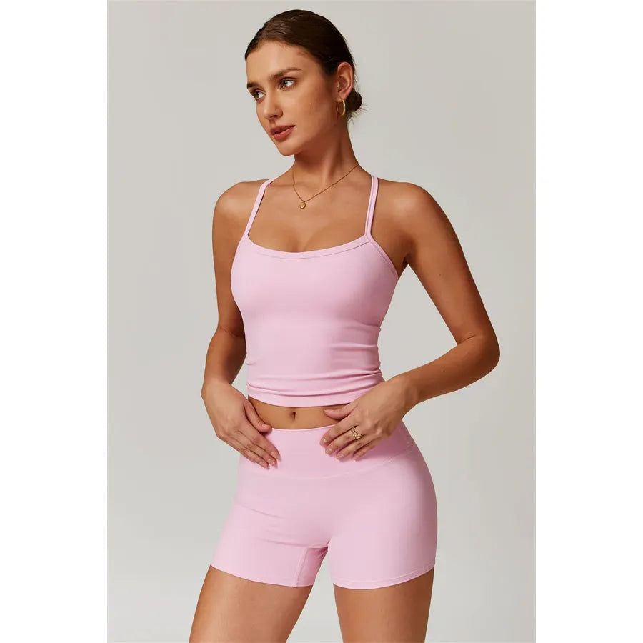 Athens Crop Vest Shorts 2-Piece Set