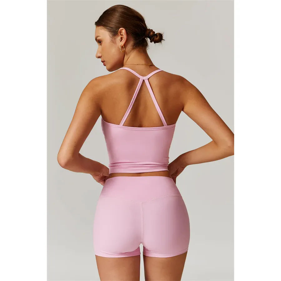 Athens Crop Vest Shorts 2-Piece Set