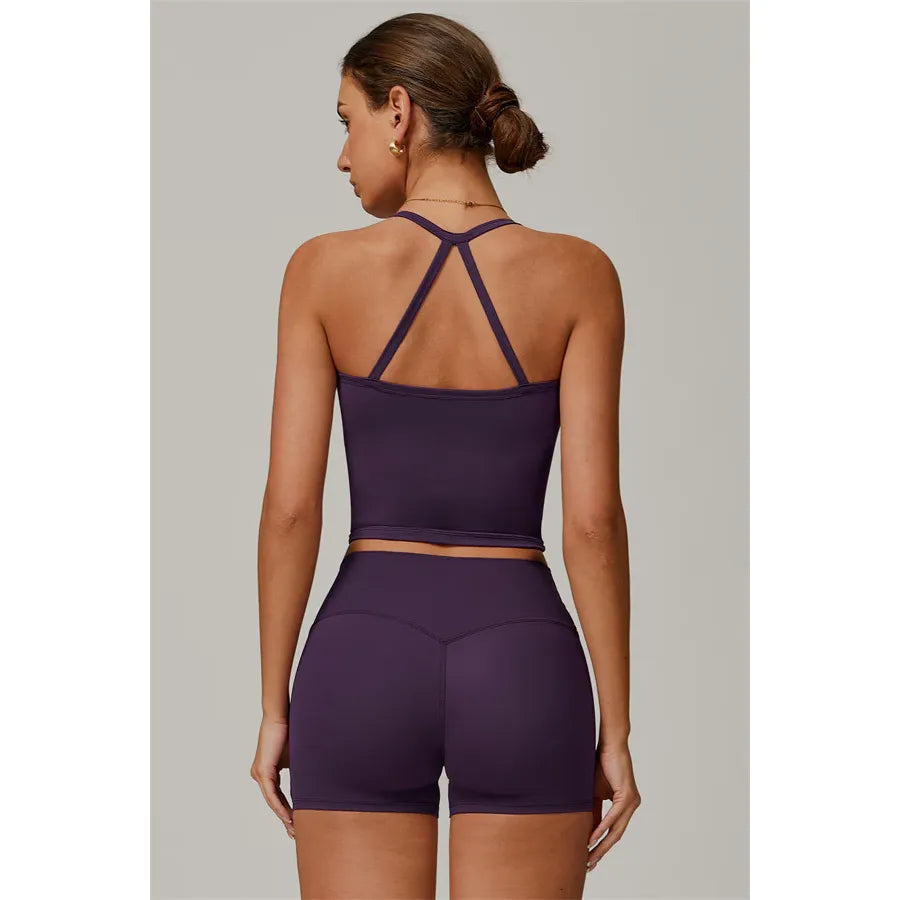 Athens Crop Vest Shorts 2-Piece Set