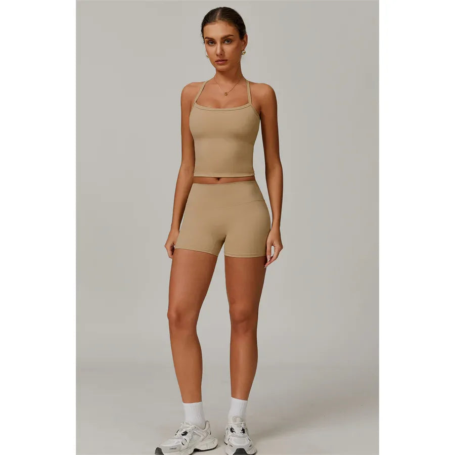 Athens Crop Vest Shorts 2-Piece Set