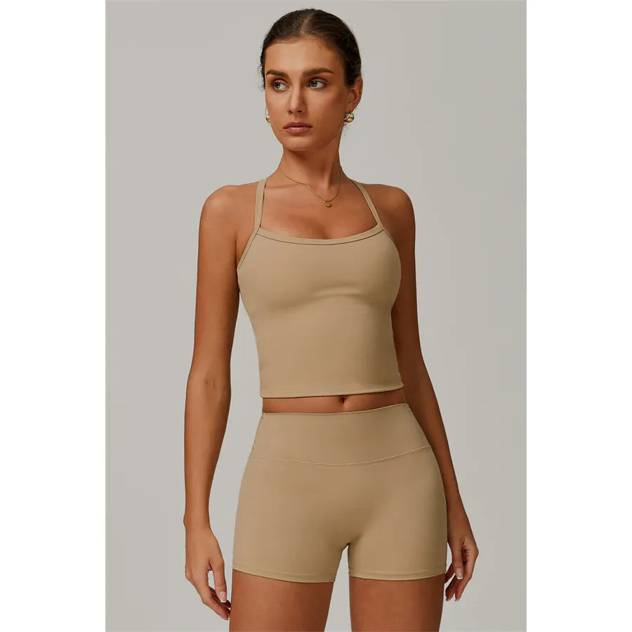 Athens Crop Vest Shorts 2-Piece Set