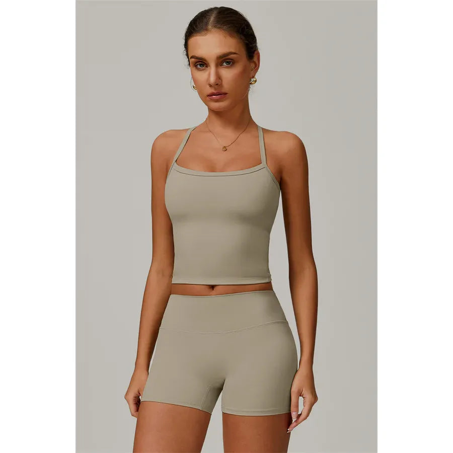 Athens Crop Vest Shorts 2-Piece Set