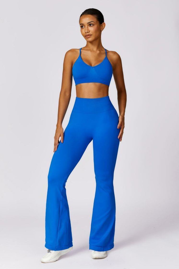 Neon Sports Bra Flaired Leggings 2-Piece Set