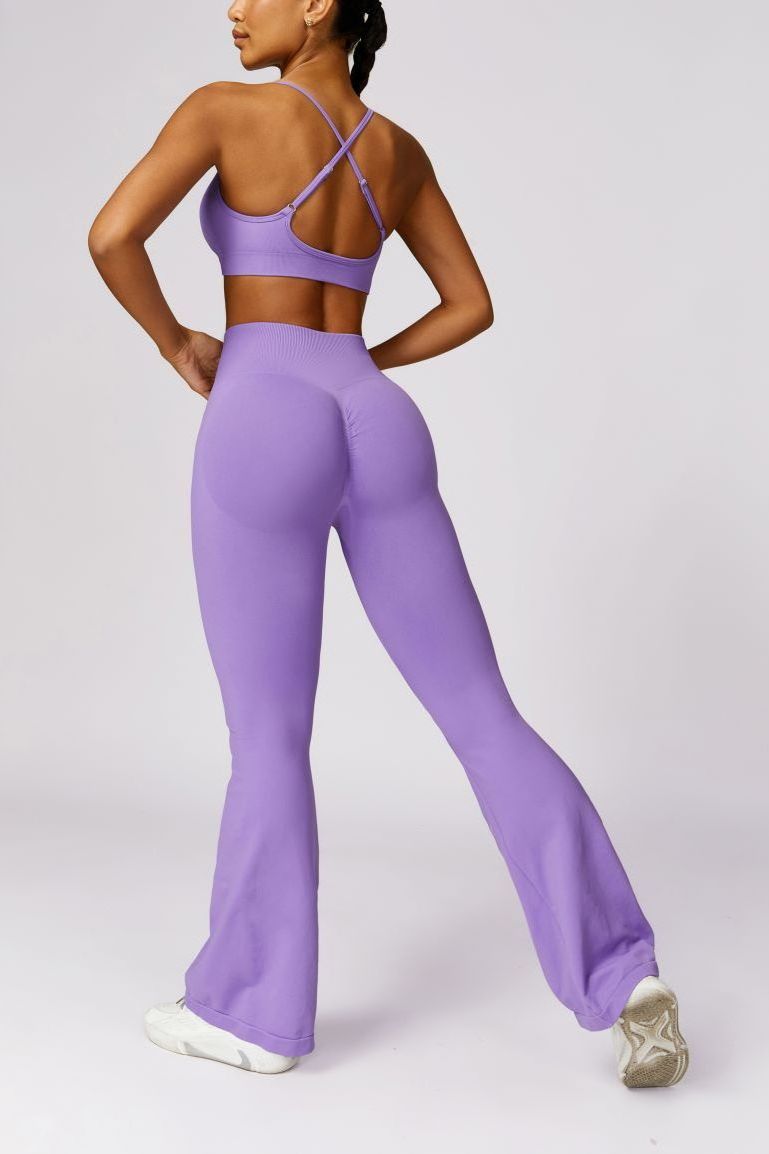 Neon Sports Bra Flaired Leggings 2-Piece Set