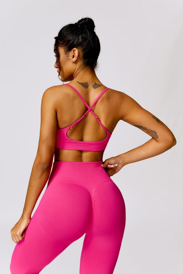 Neon Sports Bra Flaired Leggings 2-Piece Set