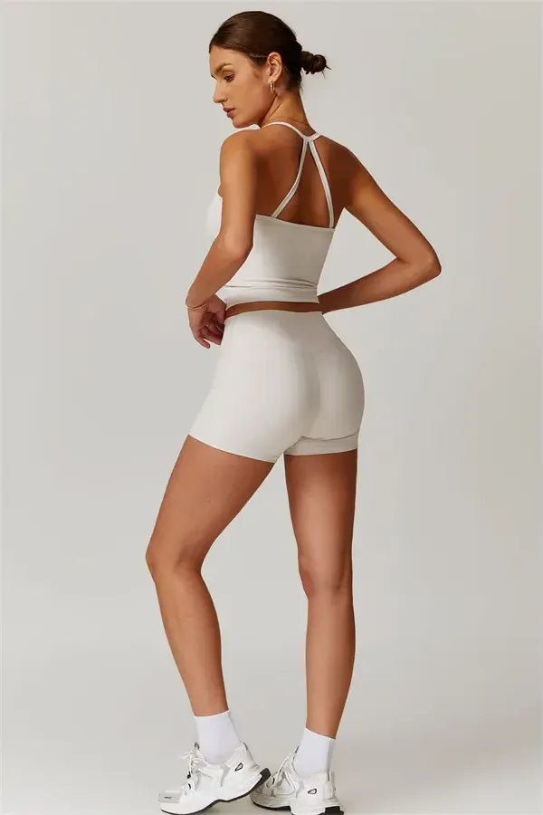 Athens Crop Vest Shorts 2-Piece Set