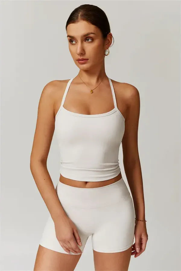 Athens Crop Vest Shorts 2-Piece Set