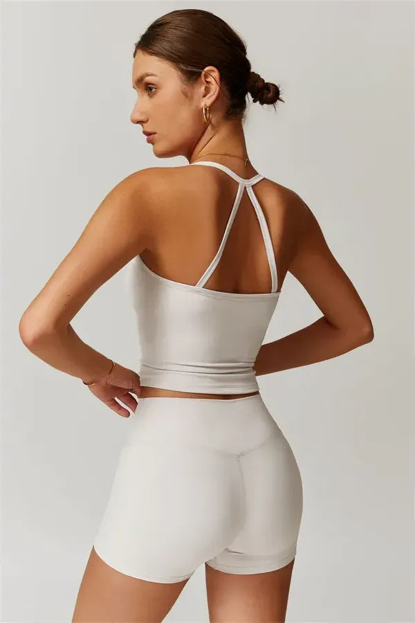 Athens Crop Vest Shorts 2-Piece Set