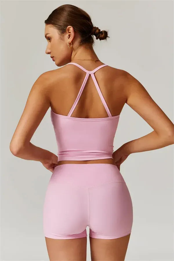 Athens Crop Vest Shorts 2-Piece Set