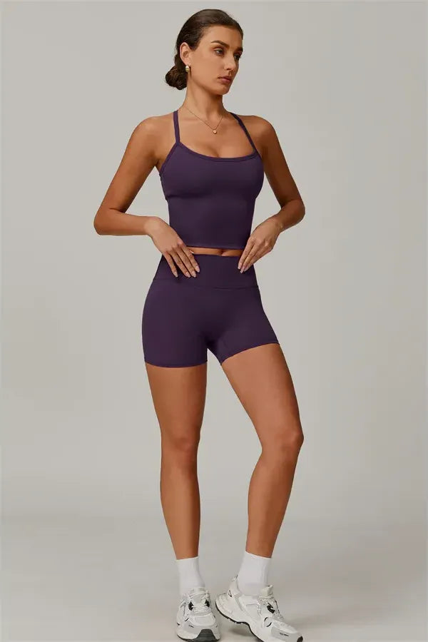 Athens Crop Vest Shorts 2-Piece Set