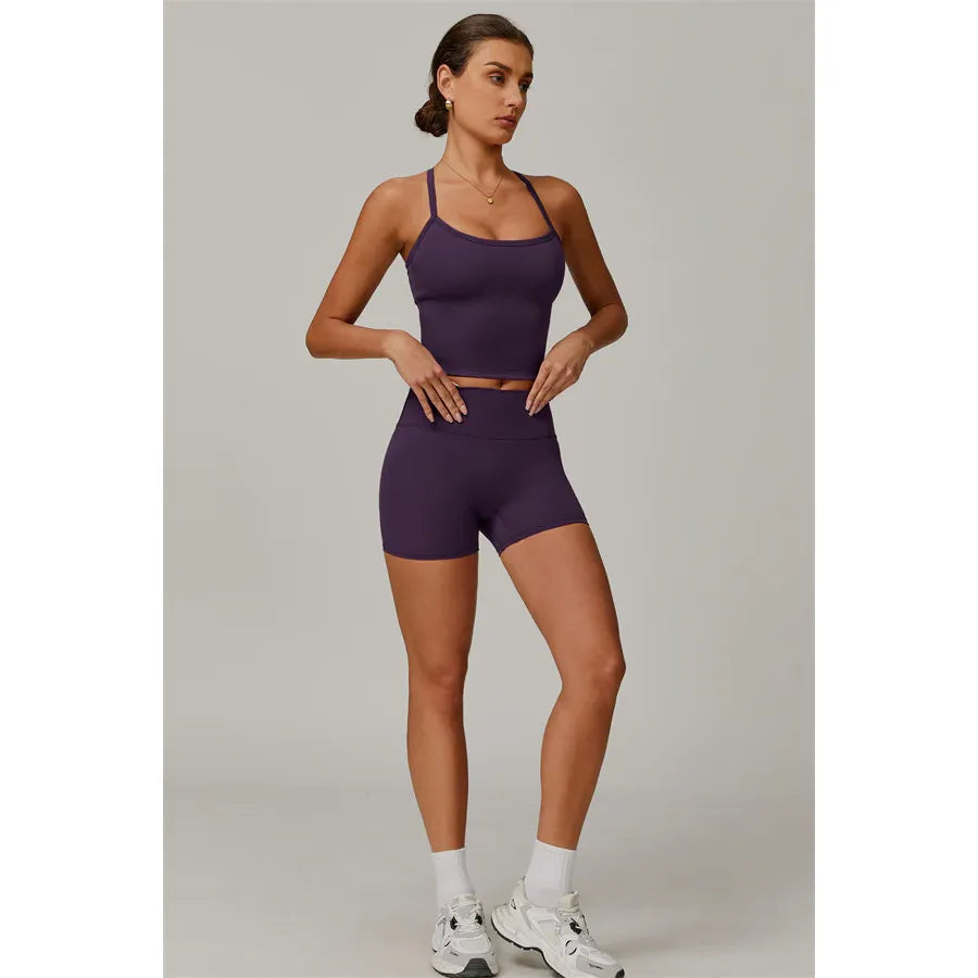 Athens Crop Vest Shorts 2-Piece Set